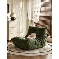 Caterpillar Sofa togo Casual Retro Chenille Single Lazy Sofa Chair Living Room Reclining Bed Reclini