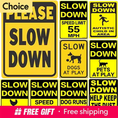 Retro Metal Aluminum Signs Slow Down Kids and Pets At Play Vintage Posters for Home Garden Bar Man C
