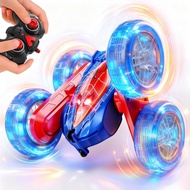 V996 Spider Remote Control Car, RC Cars with Double Sided 360° Flip 4WD Rechargeable Stunt Car, Indo