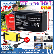 AKI-12V8AH-MOTOLED ASLI Aki Tangki Semprot 12V 8AH  Aki Sprayer Aki Kering  12 Volt 8AH /12V8AH Aki 
