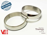 Ring Cincin Couple / Pasangan / Single Titanium - Silver - RT04Silver