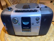 二手 收藏品 PHILIPS 3合1手提音響 飛利浦CD手提音響/卡帶收錄音機/ FM/MW收音機 CD 收音機 卡帶均正常  型號：AZ1101/01