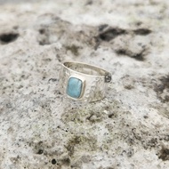 Men's Hammered Tourquise Stone Ring Authentic 925 Silver Cp.049