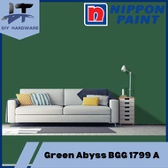 1 Liter Nippon Paint Green Abyss BGG 1799 A For Interior Wall Paint（Satin Glo / Easywash / Super Matex）