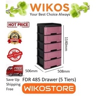Hot Price 🔥🔥🔥 [Wikostore]  Felton FDR485 Durable Drawer 5 Tiers (20"W x 16"D x 45"H)
