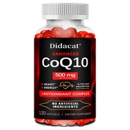 High Absorption CoQ10 500 mg - CoQ10 Supplement 120 Softgels for Heart Health and Energy Production