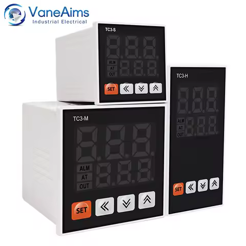 Thermoregulator Temperature Controller 220v AC PT100 K J Input TC3S TC3H TC3M PID Digital Thermostat