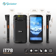 Gprinter PDA IT78 เครื่องสแกนบาร์โค้ด เครื่องนับสินค้าคงคลัง จอสัมผัส ไร้สาย 1D2D handheld scanner