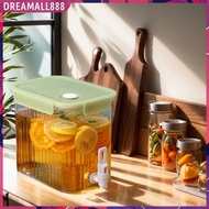 ❣Dreamall888❣  2.5/3.5L Fridge Drink Dispenser Cool Water Bucket Large Capacity Cold Drink Container with Spigot &amp; Lid Clear for Home Kitchen