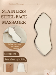 Gua Sha Facial Tool Stainless Steel GuaSha Massage Tool Natural Universal Facial Silver Metal Gua Sh