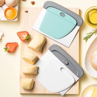 2 IN 1 Upgrade Dough Scraper for Pastry Bread Cake Pizza, Stainless Steel Dough Cutter Bowl Scraper 