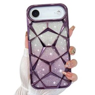 iPhone Air Case 電鍍雲石閃粉手機殼 電話保護殼 紫色