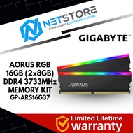 GIGABYTE AORUS RGB MEMORY DDR4 16GB (2X8GB) 3733MHz MEMORY RAM - GP-ARS16G37