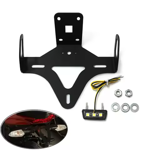 For Kawasaki Z1000 Z 1000 2014-2022 2019 Motorcycle Tail Tidy License Plate Bracket Holder With LED 