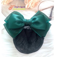 Dark blue chiffon mesh bun hair clip K101-M2