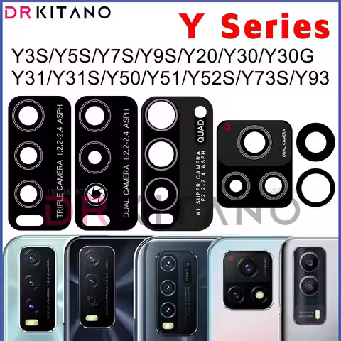 Rear Back Camera Glass Lens For Vivo Y02 Y12S Y20 Y20S Y30 Y30G Y31 Y31S Y50 Y51 Y52S Y73S Y76 Y77 Y