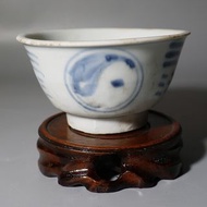 明清時期老瓷器青花甘露碗瓷碗