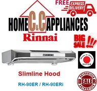 RINNAI RH-90ER / RH-90ERi Slimline Hood | Stainless Steel and Metallic Silver Finishing |