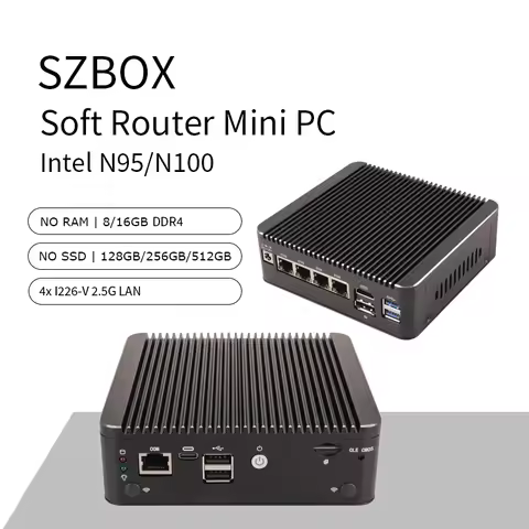 SZBOX Intel N95/N100 Mini PC 4x I226-V 2.5G LAN DDR4 NVMe Firewall Appliance Soft Router OPNsense Pf