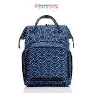 Papamama Pattern Diaper Bag Sashiko Nami - 1105 Diaper Bag Backpack