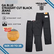 <New Arrival> GA Blue Men's Straight Cut Jeans Normal Rise 100% Cotton 99111958 Black