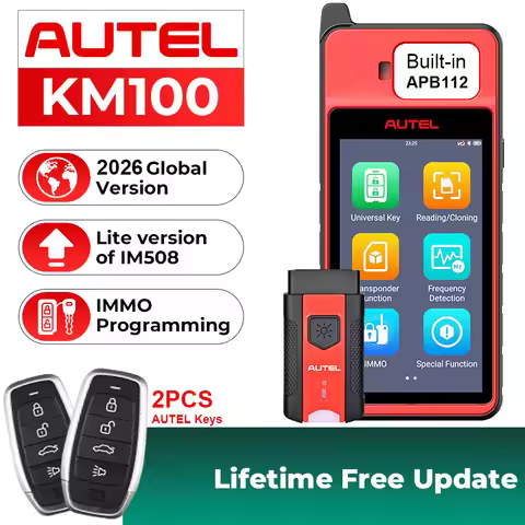 Autel MaxiIM KM100 Key Fob Programmer Immobilizer Tool Key Creation IMMO Learning Chip Read Write Cl