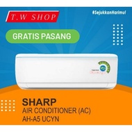 TKL305- AC SHARP AH-A5UCYN 1/2PK 340 WATT LOW WATT GARANSI RESMI