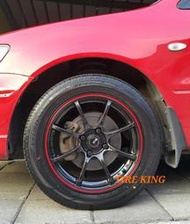土城輪胎王 DG RS 15吋鋁圈 亮黑底紅邊 4/100 輕量化 YARIS MAZDA LANCER