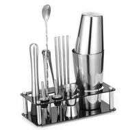 12Pcs Bartender Set Shaker Tools Stainless Boston Shaker Cocktail Shaker Mocktail Set 750ml