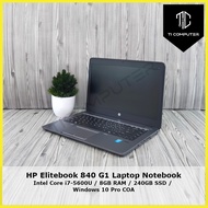 HP Elitebook 840 G1 Intel Core i7-5600U 2.6Ghz 8GB RAM 240GB SSD Laptop Refurbished Notebook