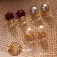 Anting-anting mutiara kelabu Shijia Zhenduo Ma versi dinaik taraf, reka bentuk gegelung nyamuk silik