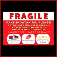 ◈ ✱  ● TAGALOG FRAGILE STICKERS 500pcs per roll