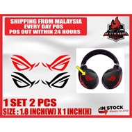 [M STICKERS] 2 PCS LEFT&amp;RIGHT ROG REPUBLIC OF GAMERS EARPHONE PC STICKER ASUS GAMING LAPTOP PC DEKSTOP