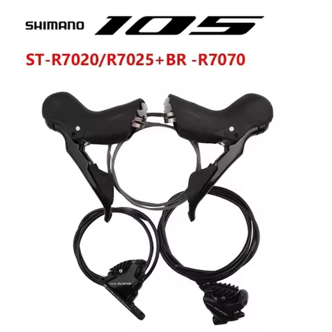 Shimano 105 ST-R7020/R7025 + BR-R7070 2x11s Dual Control Lever Hydraulic Disc Brake For Road Bike Bi