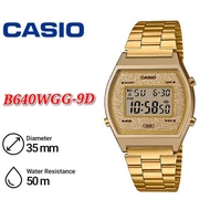 Casio VINTAGE B640WGG-9D / B640WGG Women Digital Classic Gold Stainless Steel Strap Glitter Face Des