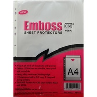 CBE 406A EMBOSS SHEET PROTECTORS A4 10PCS