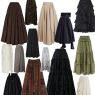 NEW UPLOAD[vol.2] RARE ROK korean jpn bkk style midi length 7/8-skirt vintage skirt•cottagecore•y2k•