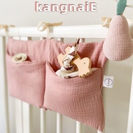 KANGNAI Crib Hanging Bag, Infant Products Multifunction Storage Bag, High Quality 2 Pockets Convenient Diaper Storage Cot Bed Organizer
