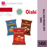 HALAL Oishi Panchos Chips Series/Rasa Jagung Pedas/Rasa Keju Nacho/Rasa Sapi Panggang 145g