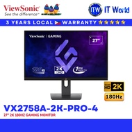 ViewSonic VX2758A-2K-PRO-4 | 27” 180Hz / 2560x1440 QHD / 1ms / FreeSync Gaming Monitor | itw