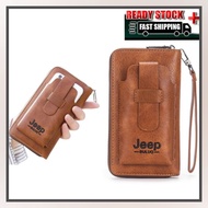 [Good Quality] Jeep/Timberland Long Zip Wallet Phone Purse Card Holder Handcarry Clutches