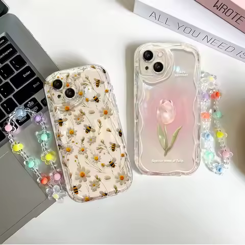 Tulip Flower Chain Case For Huawei Honor 200 400 Lite 300 Pro 90 X9C SMART 5G X6C X8C X8B X7B X9B X6