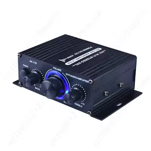 AK-170 Mini HiFi Audio Power Amplifier 200W+200W 2-CH Dual Channel w/RCA In