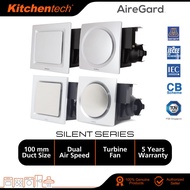 AireGard Air Ventilator AS-6090 AS-9020 4" Exhaust 100mm Silent Series (Square/Round) (White/Silver)