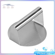 Stainless Steel Burger Press, 5.5 Inches, Round Burger Smasher, Non-Adhesive Bacon and Grill Press f
