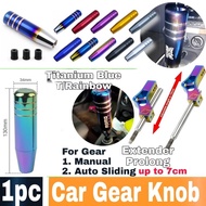 Car Universal Manual Gear Shift Knob 13cm Auto Sliding Titanium perodua proton myvi wira bezza saga 