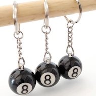 Fashion Creative Billiard Pool Keychain Table Ball Key Ring 25mm Black No 8 Key Chains 25mm Resin Ba