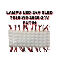 LED LAMP 24V 5LED 7515-W5-2835-24V WHITE (5 PCS)