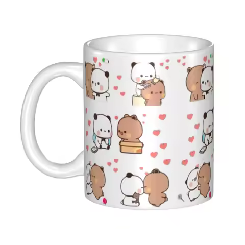 Personalized Bubu Dudu Love Story Mugs DIY Peach And Goma Ceramic Tea Milk Coffee Cups
