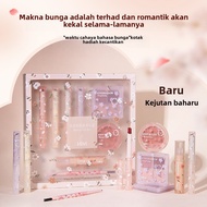 [Flower Language Gift Box] MANSLY Makeup Set Box Velvet Lip Glaze Lipstick 8-Piece Set Holiday Gift 